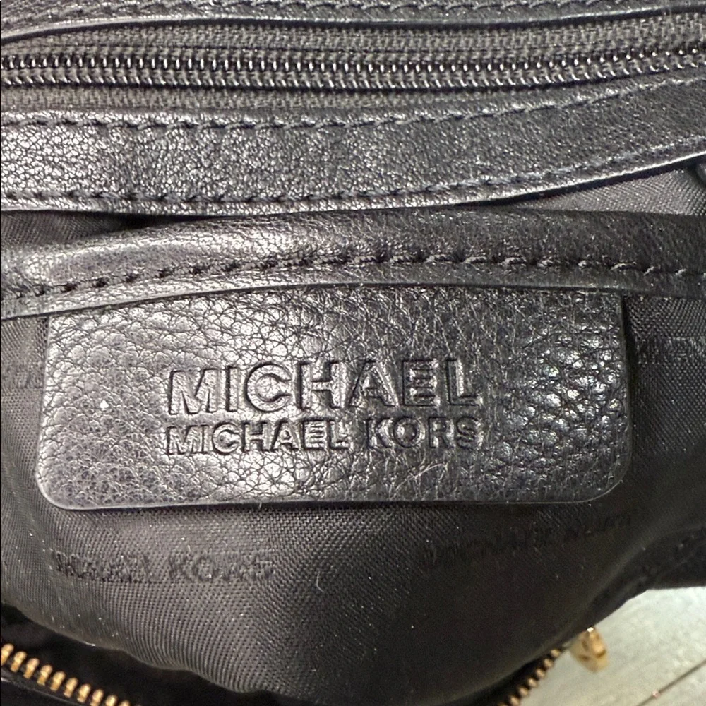 Michael Kors Black Pebbled Leather Hobo Bag
